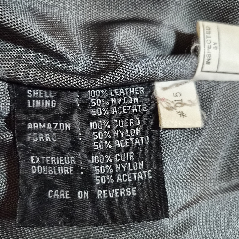 Kenneth Cole Reaction Genuine Black Leather Zip Jacket | Minimalist | Sleek - Picture 3 of 8